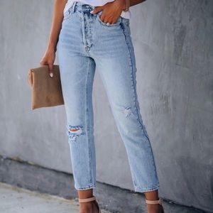 COPY - High Waisted Light Wash Denims
